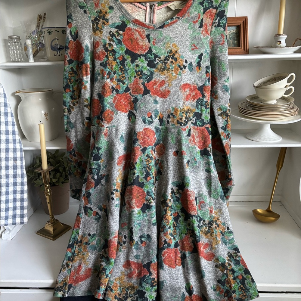 Elegant Floral Long Sleeve Dress